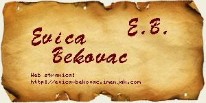Evica Bekovac vizit kartica